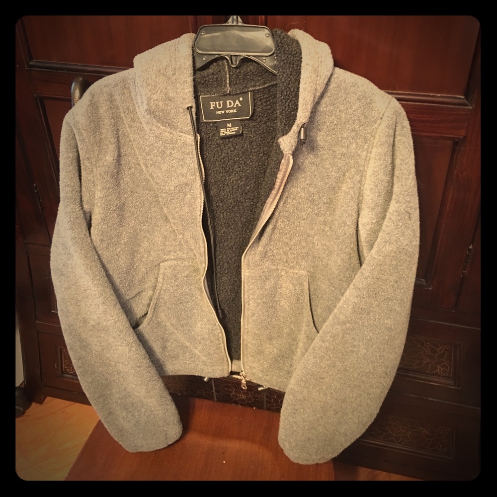 Thick fleece zip up jacket