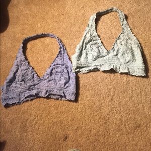 2 aerie halter style bralettes