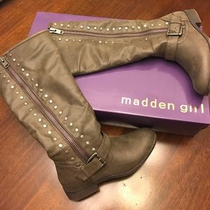 Madden Girl Gray Riding Boots