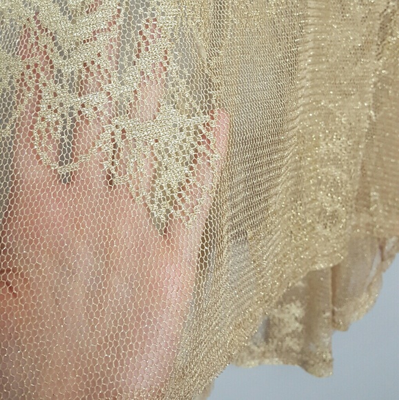 Crystal K Sheer Gold Racerback Tank - Picture 5 of 5