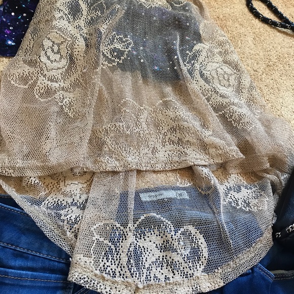 Crystal K Sheer Gold Racerback Tank - Picture 3 of 5