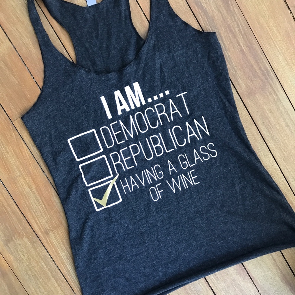 Loose fitted political party tank