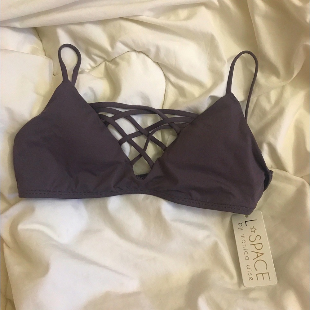 L* space dark purple bikini top