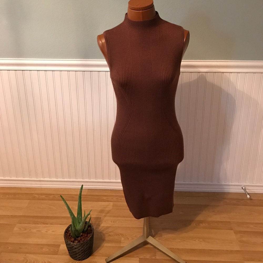 Charlotte Russe Brown copper dress