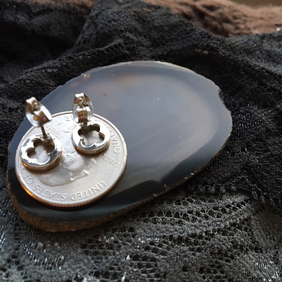 Silver 4 Leaf Clover Punch-Out Stencil Studs - Picture 6 of 6