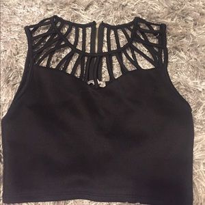 Black crop top