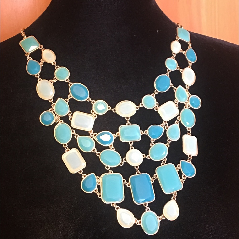 Stunning Shades of Turquoise Statement Necklace