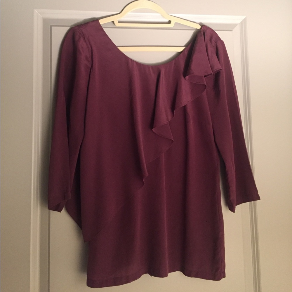 See by Chloe Burgundy Silk Blouse
