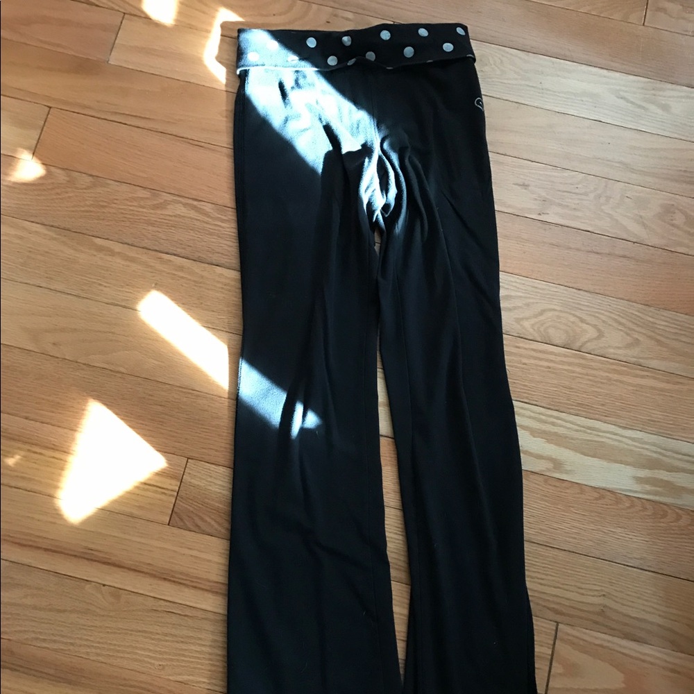 Aeropostale black polka dot yoga pants