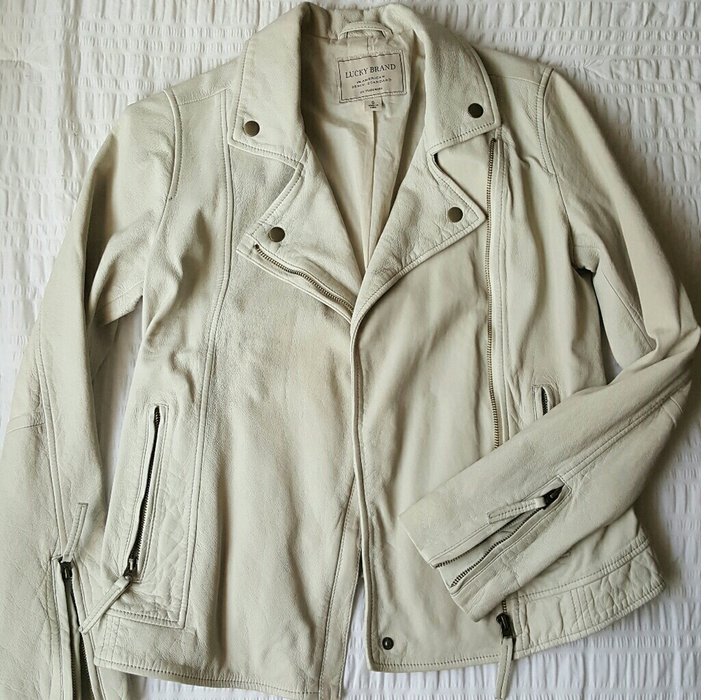 Lucky Brand Leather Moto Jacket