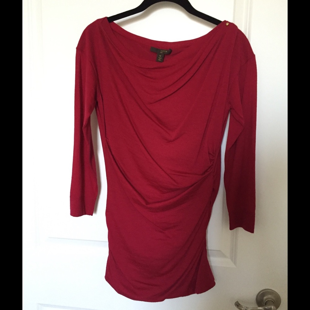Louis Vuitton RTW scarlet red top