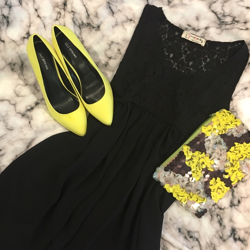 Urban Outfitters black lacey mini dress/long tank