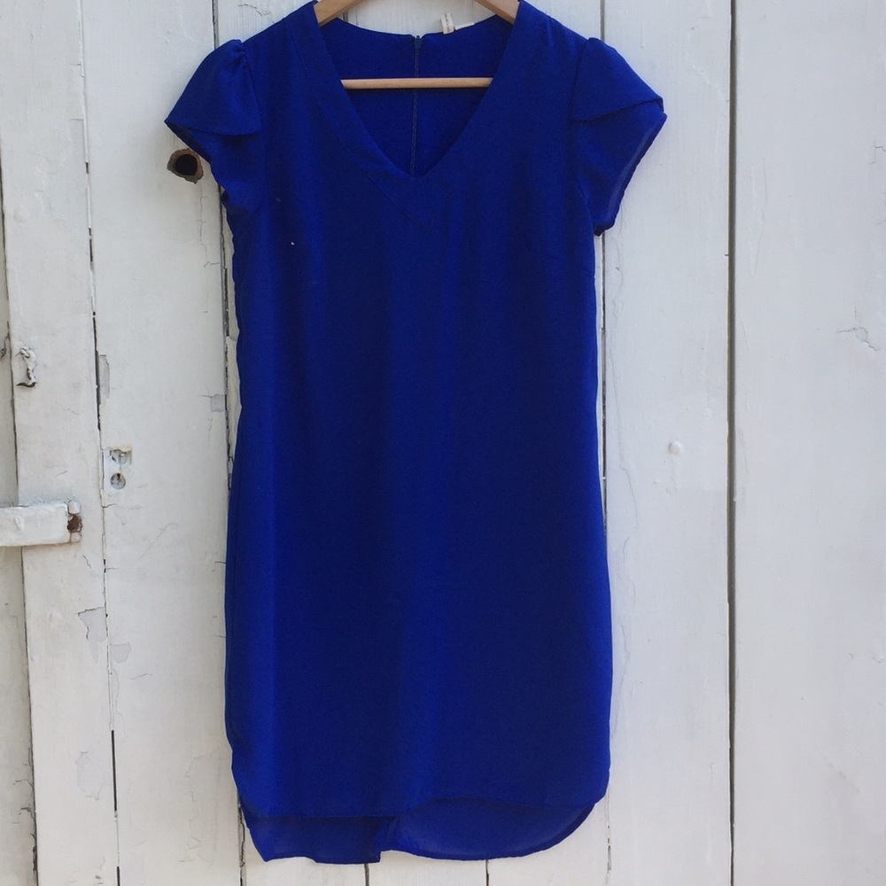 Blue shift dress