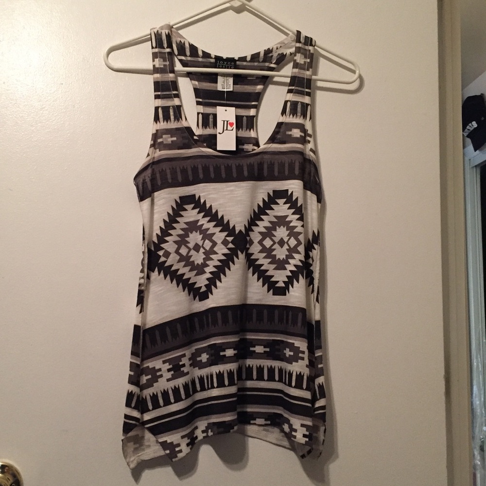 A LAST CALL aztec print tank top NWT