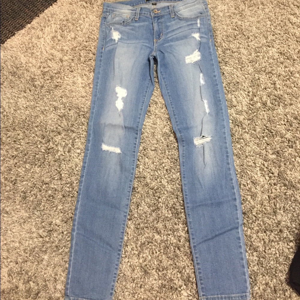 Ripped flying monkey skinny jeans
