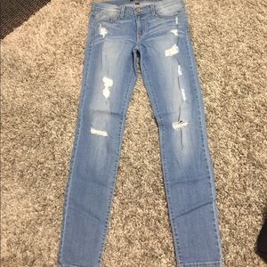 Ripped flying monkey skinny jeans