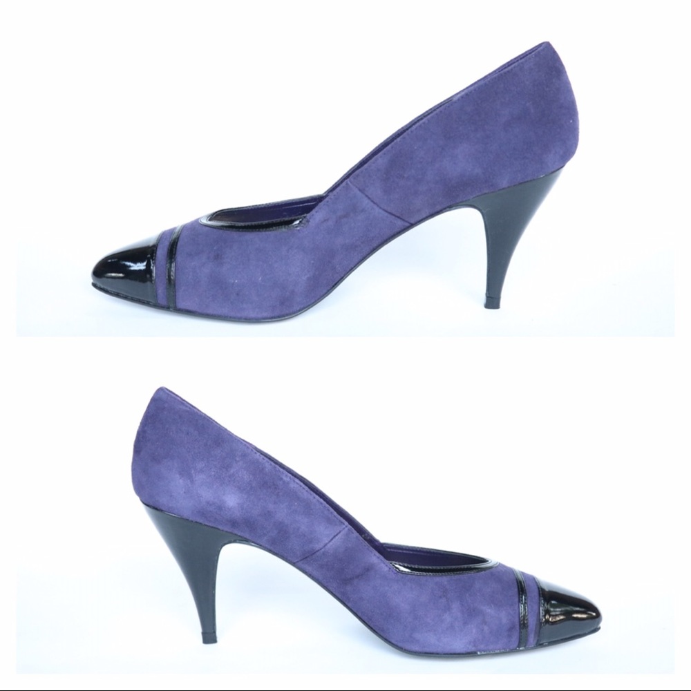 NWOB Amanda Smith suede/patent leather pumps.