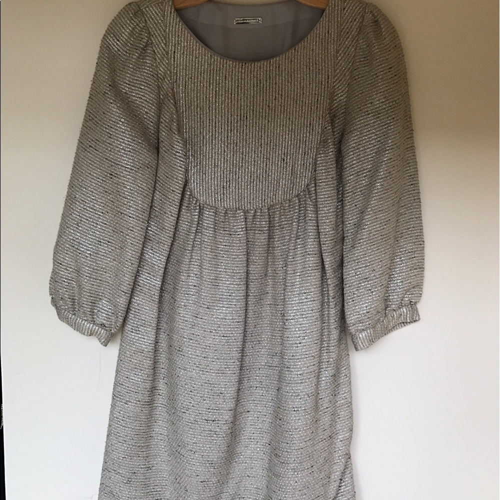 Loeffler Randall silver 60's inspired dress size 4