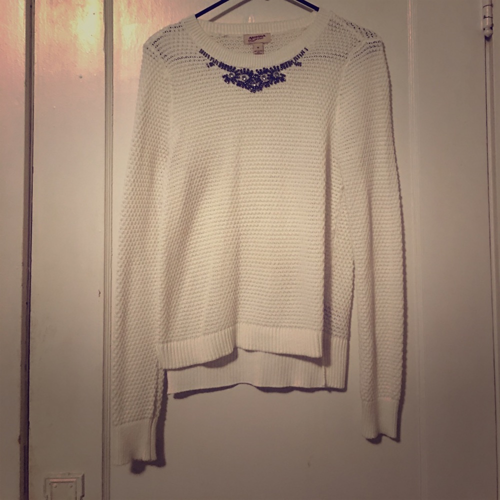 Arizona Sweater with beaded neckline