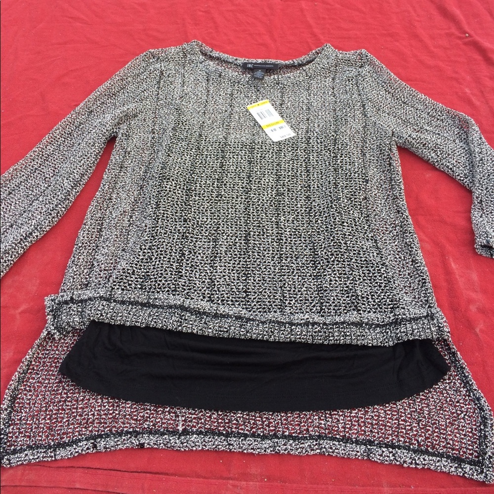 Chic Black Sweater with undershirt