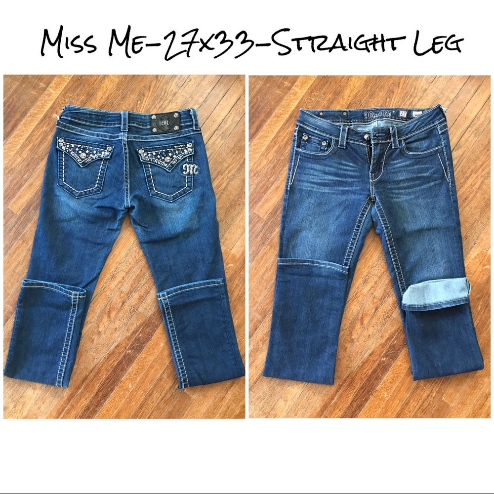 Miss Me 27x33 Straight Leg Jeans