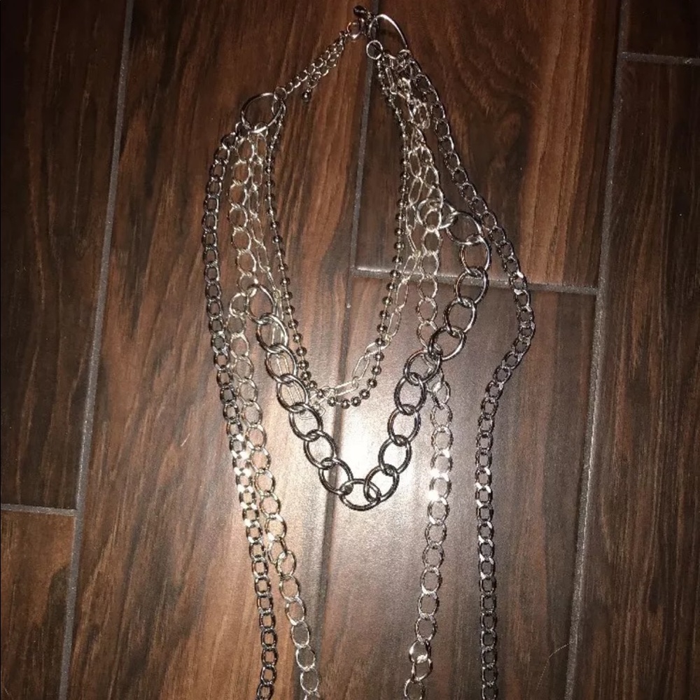Chico's Nervania Necklace Chunky Bulky Curb Chains