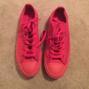 Red Converse-never worn