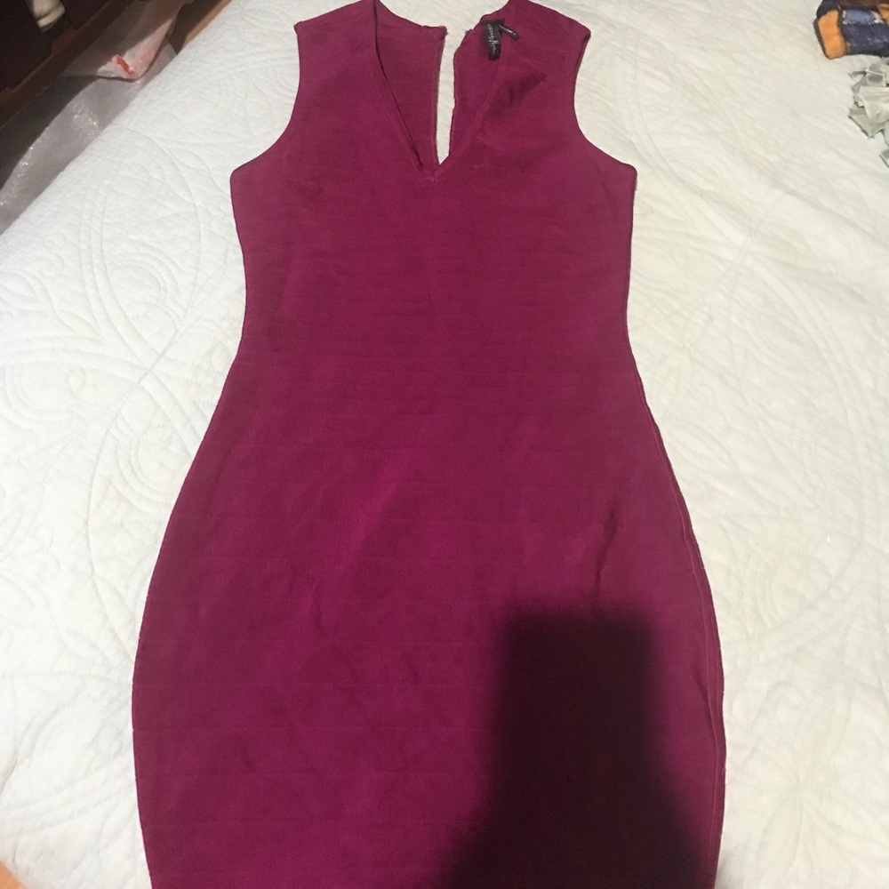 Plum bandage dress