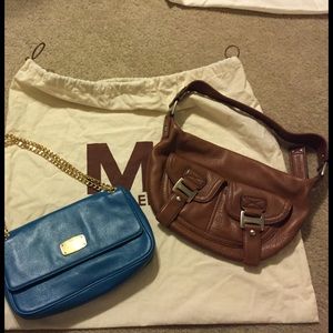 2 Michael Kors bags! Blue new and camel used :)