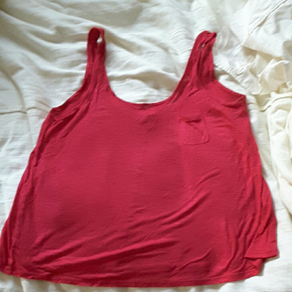 Hot pink crop tank