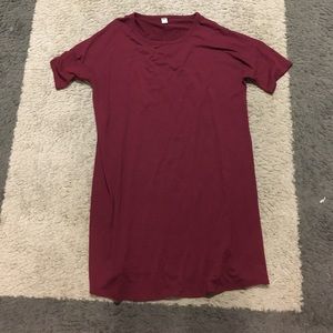 Maroon Tshirt Dress