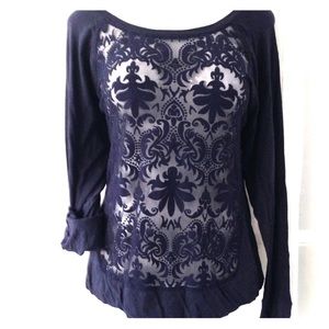 Lane Bryant Navy Top 18/20 Like New