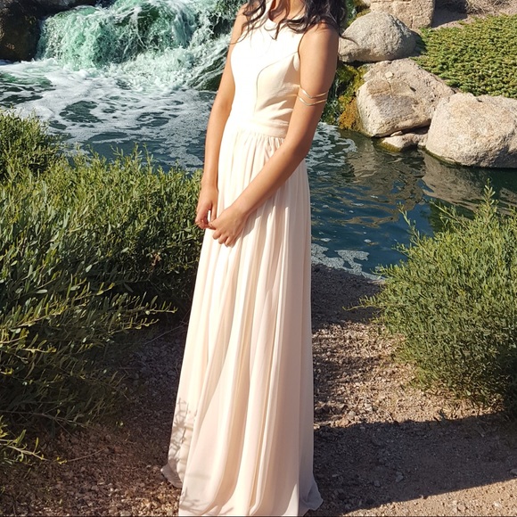 Pink and White Prom Dress - Picture 3 of 3