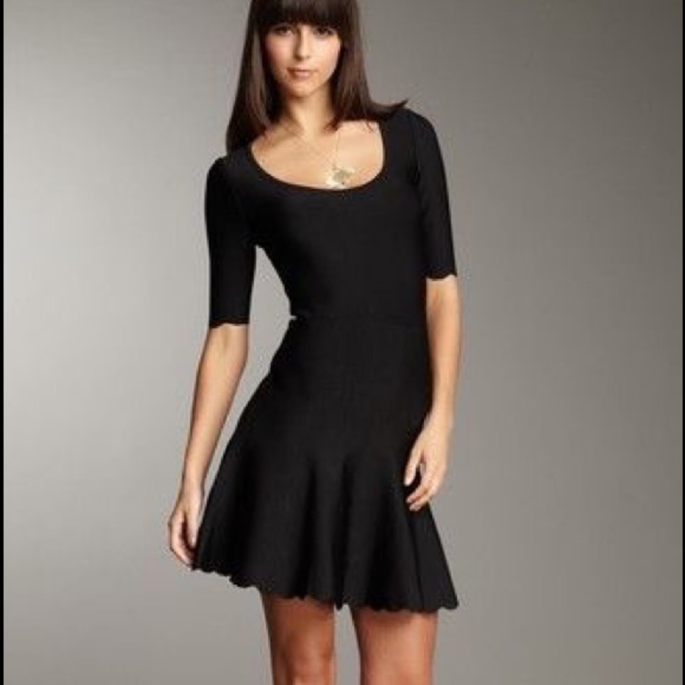 BCBC Black Scallop Dress S
