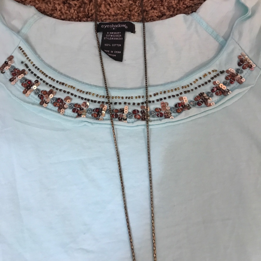 🐬Turquoise Beaded Top🐬 - Picture 2 of 2