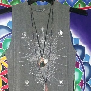 Ribbed jersey moon tank!