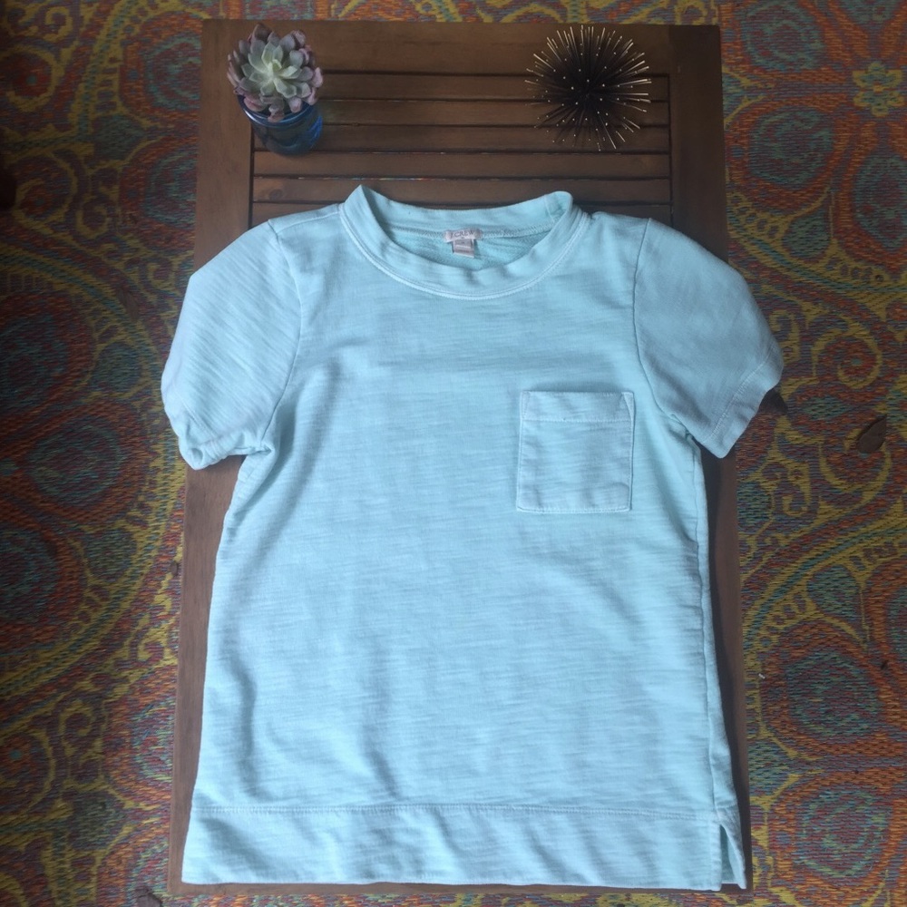 J. Crew Short Sleeve Sweatshirt in Mint
