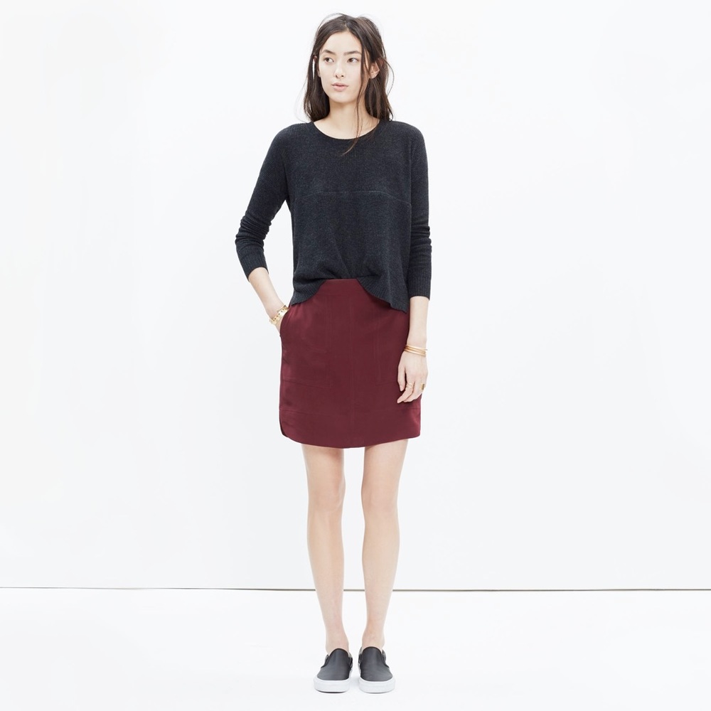 Madewell Silk Distance Skirt