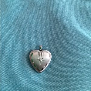Sterling silver heart locket pendant