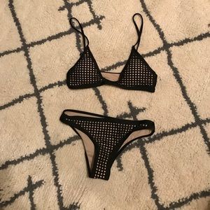 Netted black bikini XS BRAND NEW