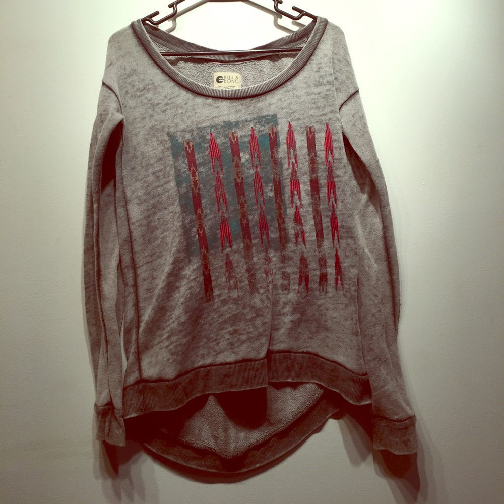 High low billabong lightweight sweater