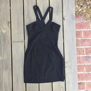 Black strappy mini dress