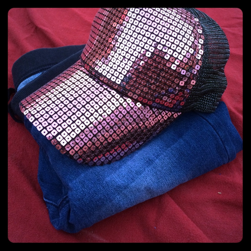 Glam pink sequin hat