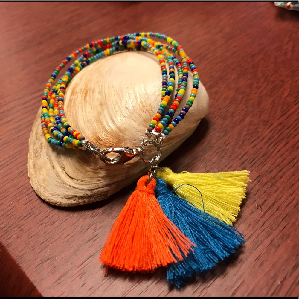🔆SEEDS BEADS TASSEL BRACELET