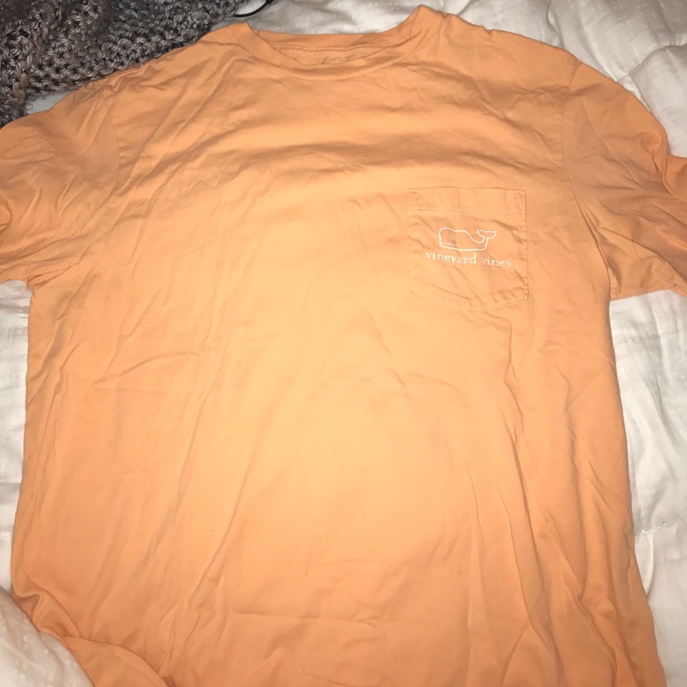 Orange vineyard vines tee