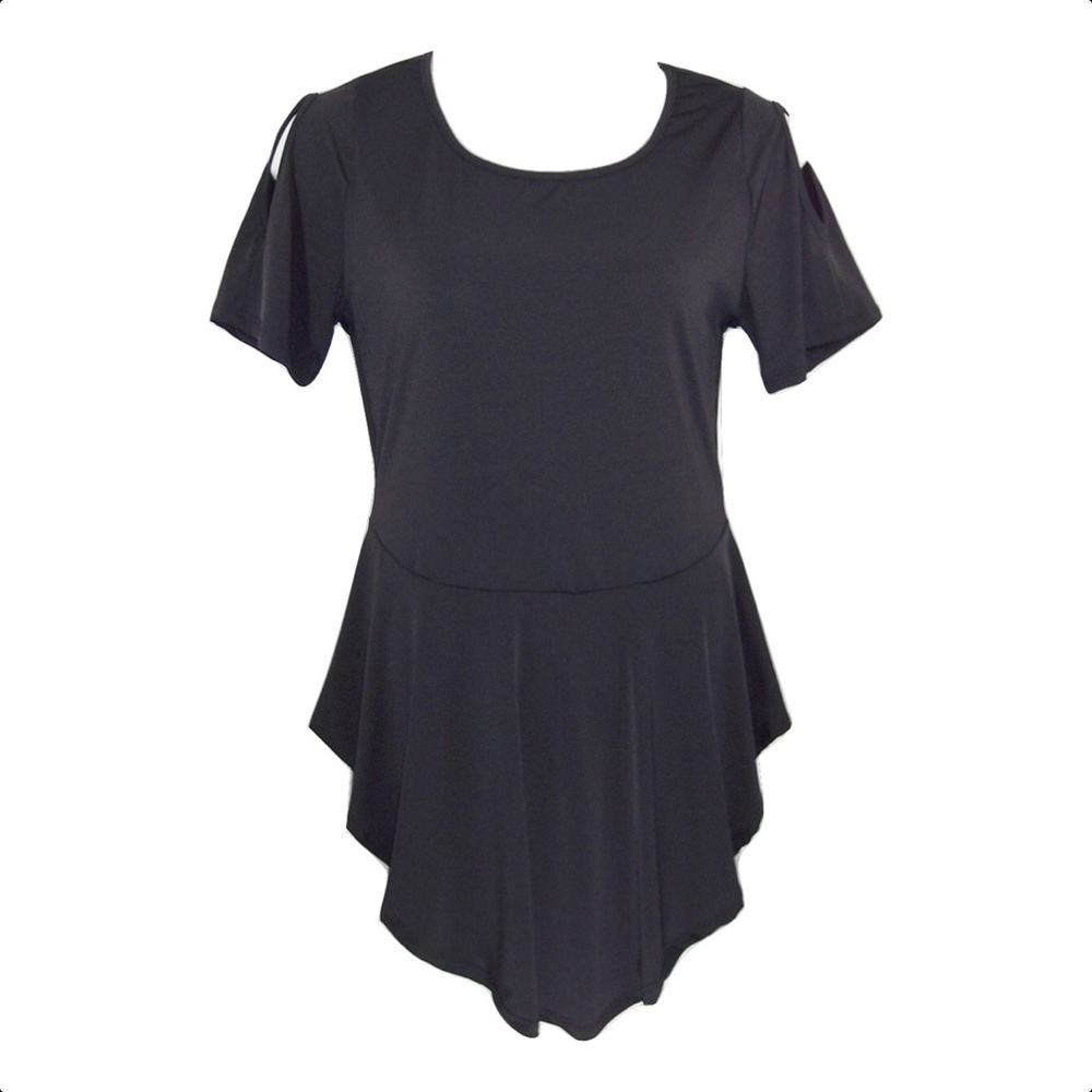 NEW Yummy Plus 1X (runs small) Peplum Top - Picture 4 of 8