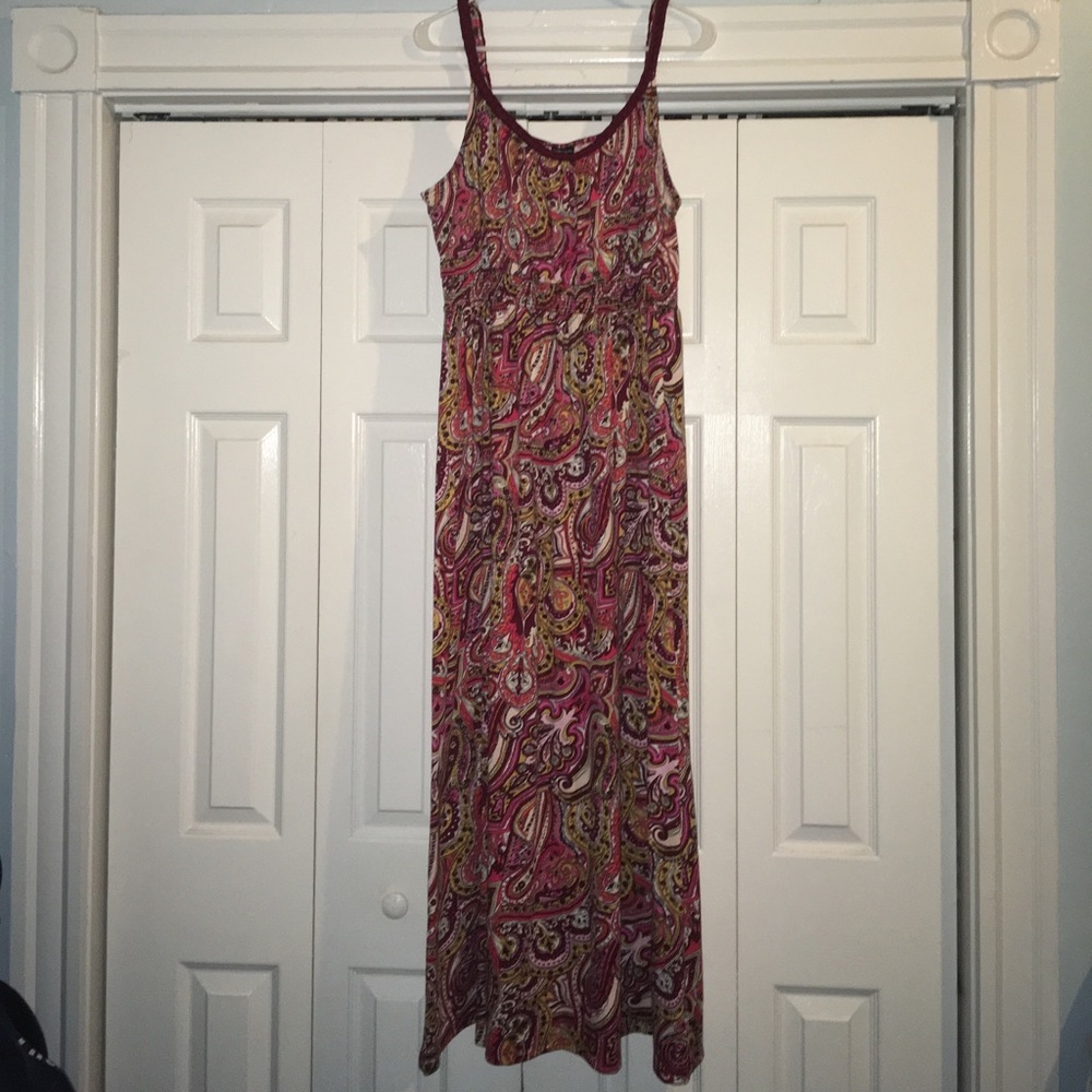 Pink paisley maxi dress