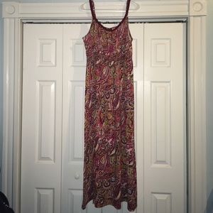 Pink paisley maxi dress