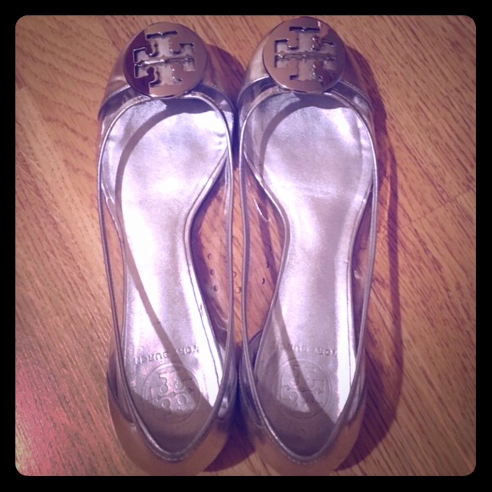 Tory Burch Silver Flats