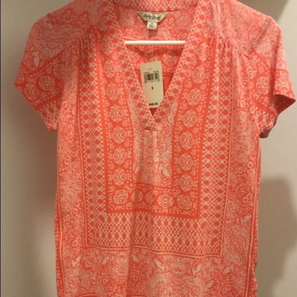 NWT Lucky brand short sleeve v-neck top size small